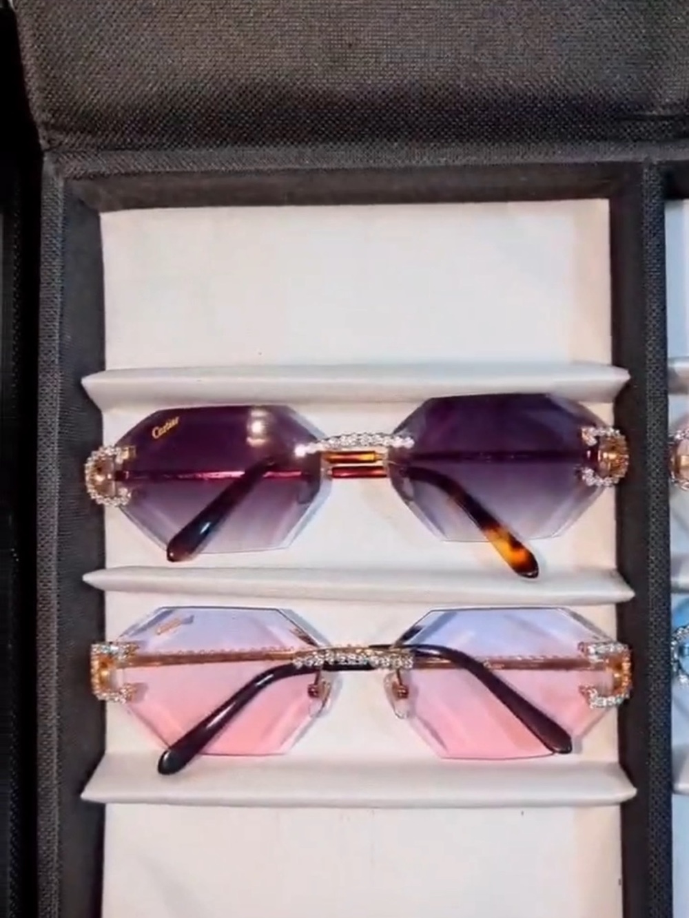 Designer-Inspired Women's Octagonal Sunglasses - Purple Gradient